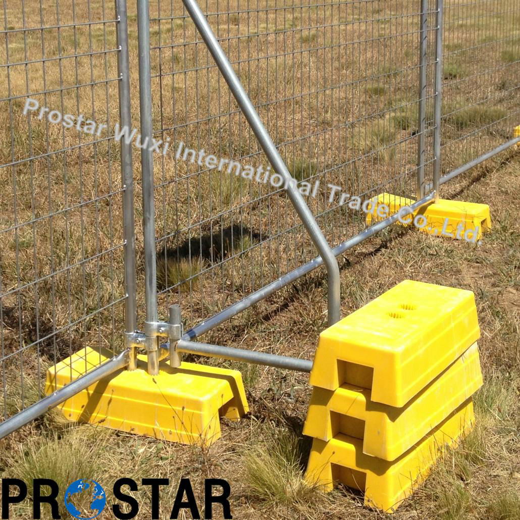 Safety Temporary Fence with Concrete Filled Feet