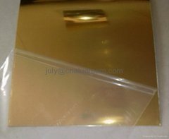 China golden mirrored aluminum plastic composite panel /sheet