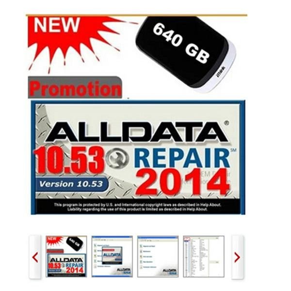 newest alldata 10.53+ auto data 3.38  10 in 1 1000GB mobile Hard disk