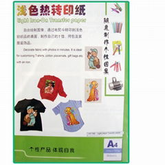 Light inkjet heat transfer paper