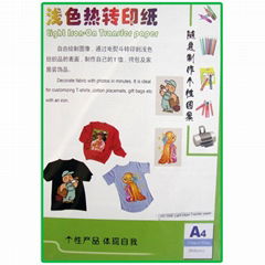 Light inkjet heat transfer paper