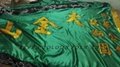 Embroidered banner and flags for