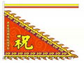 Beautiful flags for lion dance team
