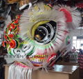 Chinese traditional lion heads with white bristle