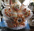 Chinese traditional lion heads with white bristle