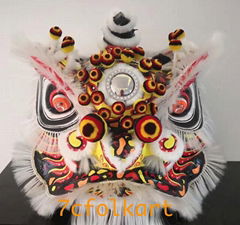 Traditional lion head with modern design painting