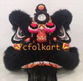 Futsan lion with sheep fur in black/red