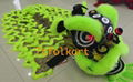 Green fur Law Fu Chi lion head with LED