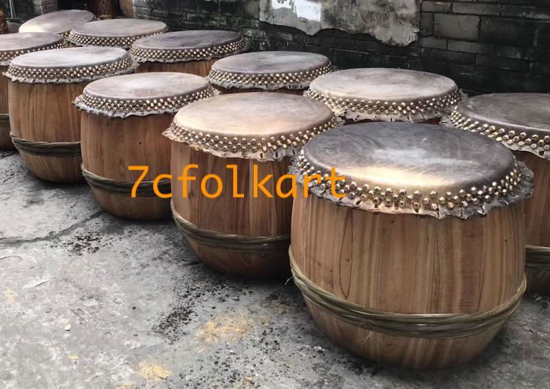 High pitch raw wood drums for lion dancing 2