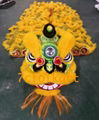 Futsan lion set with lion head, lion tail and lion pants in golden yellow color