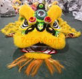 Futsan lion set with lion head, lion tail and lion pants in golden yellow color