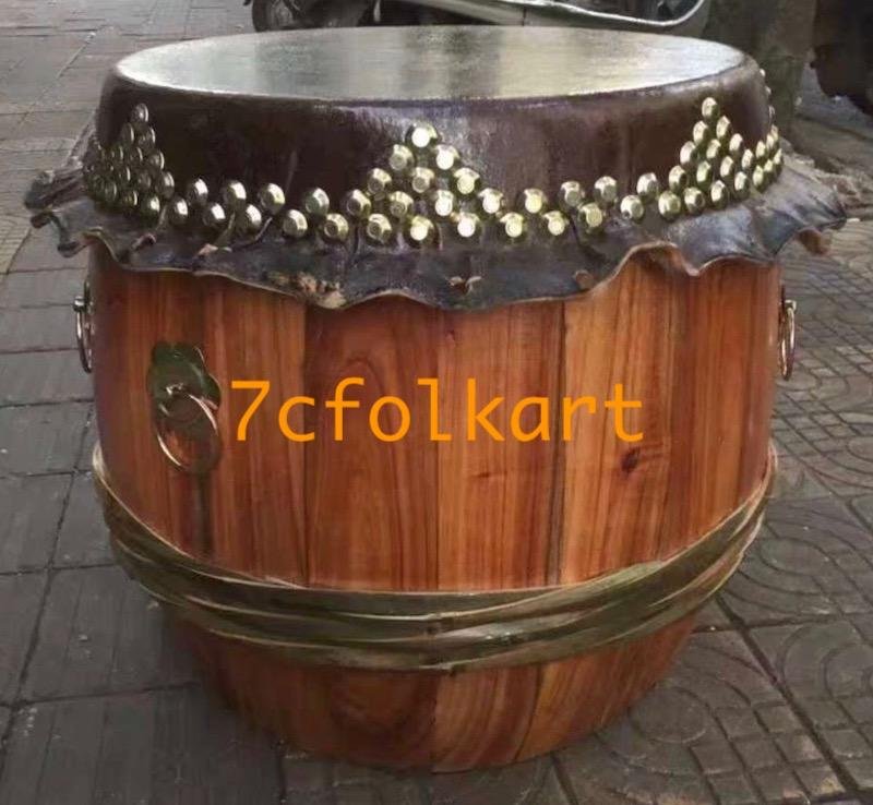 High pitch raw wood drums for lion dancing