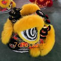 Golden yellow sheep fur futsan style lion heads