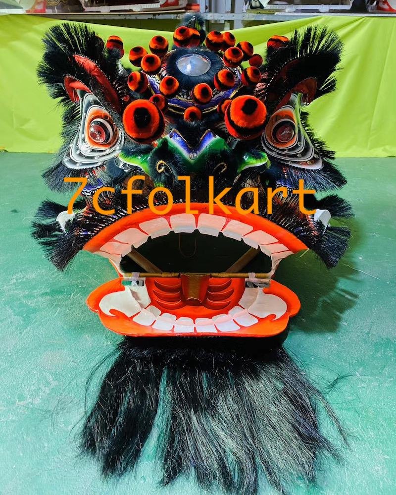 Beautiful painting Futsan style traditional lion head 5