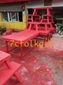 Lion dance equipment benches, table, tub, high pole, quincuncial piles