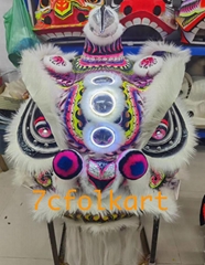 Lo fu chi lion heads with wolf fur