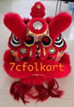 Pink/goden yellow/red futsan style lion heads in different color 