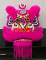 Pink/goden yellow/red futsan style lion heads in different color 