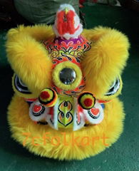 Golden yellow sheep fur hoksan style lion heads