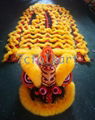 Golden yellow sheep fur hoksan style lion heads