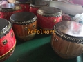 High pitch drum with golden handles, nails and fabric 5