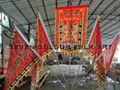 Printed triangular flags for lion dance