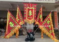 Hand-sewed banner and flags set for lion dance team