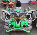 Liu Bei, Guan Gong, Zhang Fei traditional bristle lion heads