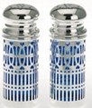 lacquered silver-plated salt & pepper set with acrylic lining