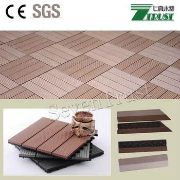 300x300mm wpc DIY floor tile Outdoor easy install  floor