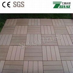 cheap outdoor wpc DIY tiles 300x300mm