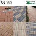 cheap outdoor wpc DIY tiles 300x300mm 4