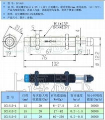 移印機常用油壓緩衝器AC1415 SC1415-1/2/3 快速調整型阻尼減震器