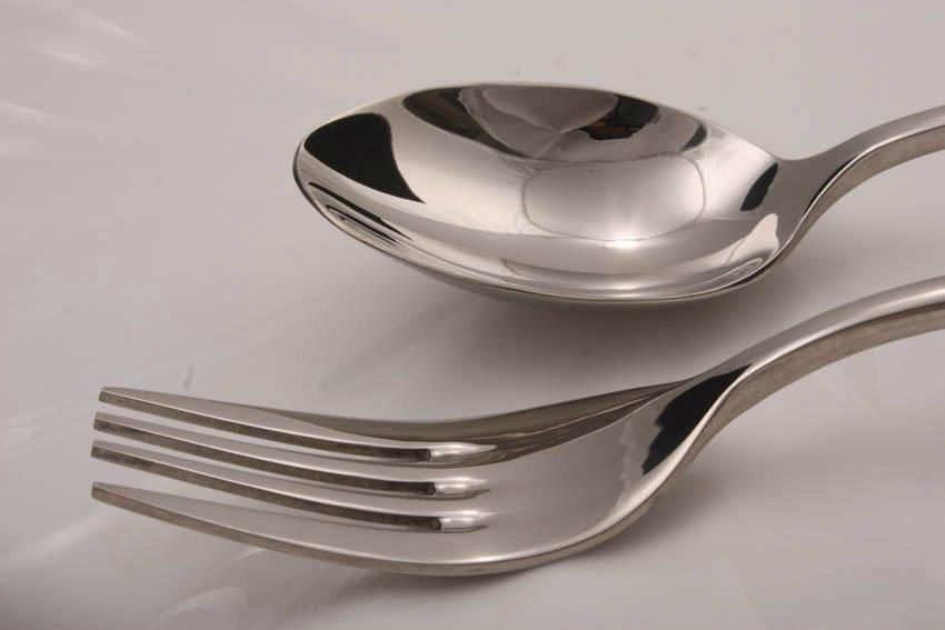 black stainless steel silverware