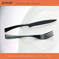 stainless steel wedding 4pcs  black cutlery set