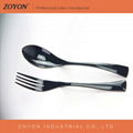 stainless steel wedding 4pcs  black cutlery set