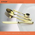 High quality wedding gold cutlery 2