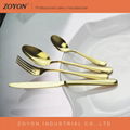 High quality wedding gold cutlery