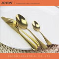 High quality wedding gold cutlery 4