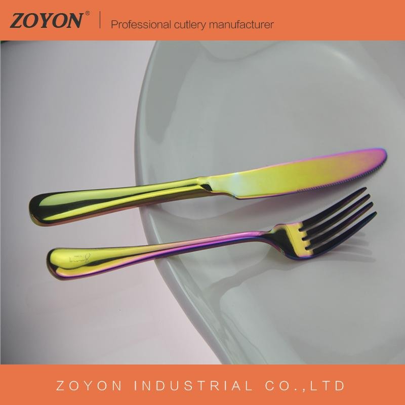 stainless steel rainbow cutlery