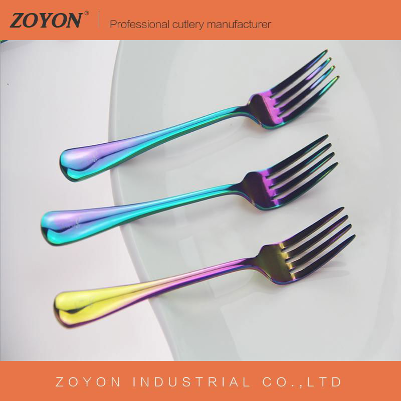 stainless steel rainbow cutlery 4
