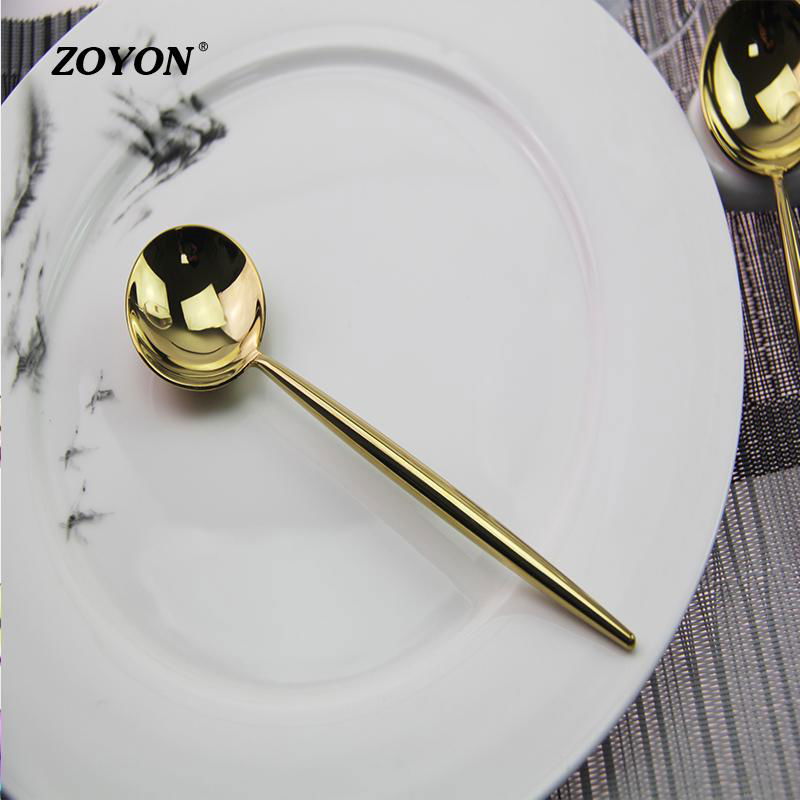 Hotel cutlery gold spoon set 2