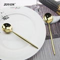 Hotel cutlery gold spoon set 3