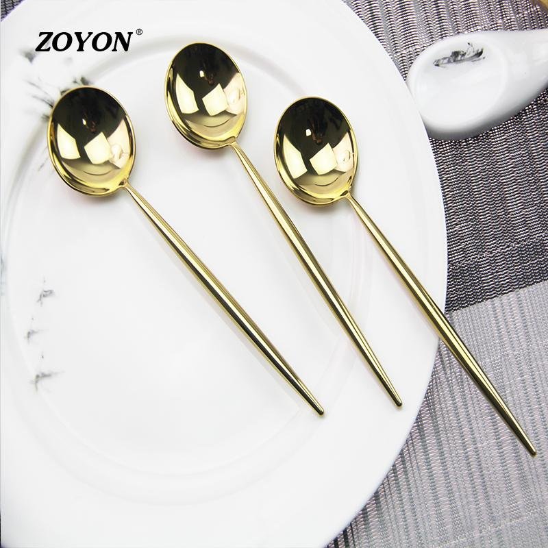 Hotel cutlery gold spoon set 4