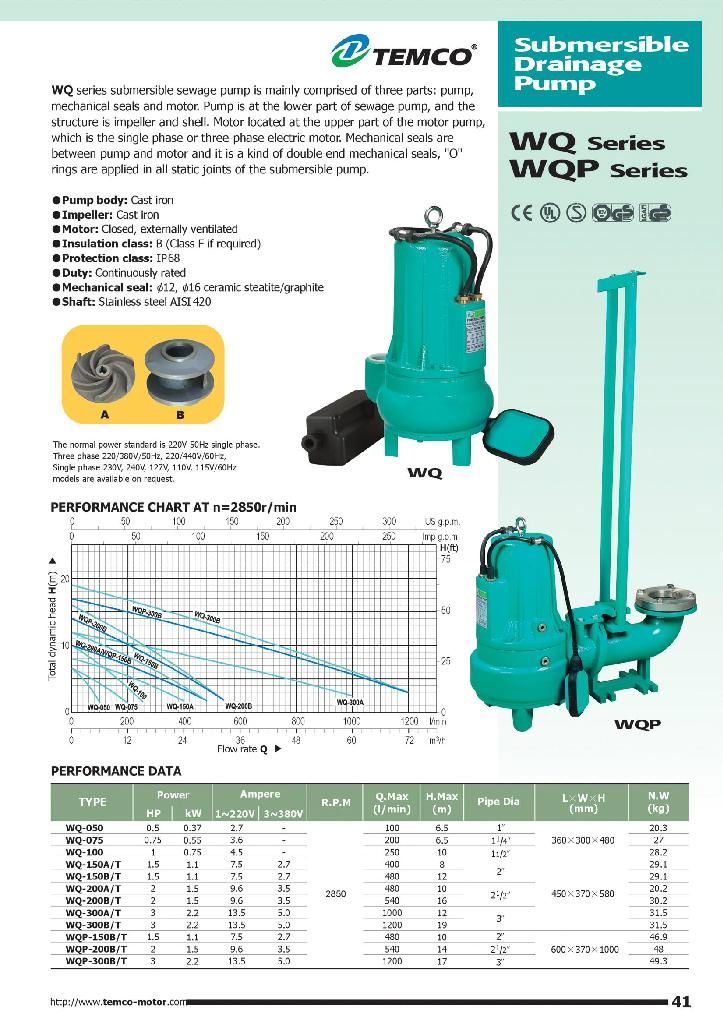 WQ Submersible Sewage Pump 2