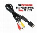 1.8m Audio Video RCA Cable AV TV RCA Audio Video Cord Cable Compatible For PS2 2