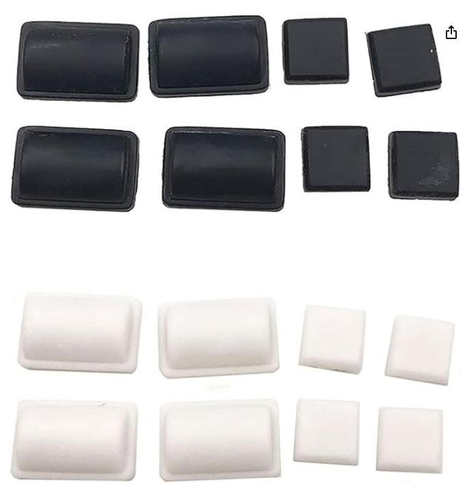 8 In 1  Screw Rubber Feet Cover Set for WII Console screw Dust Cover 2