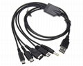 5 in 1 USB Charging Cable Charger For Nintendo GBA SP For WII U 3DS NDSL XL DSI  3