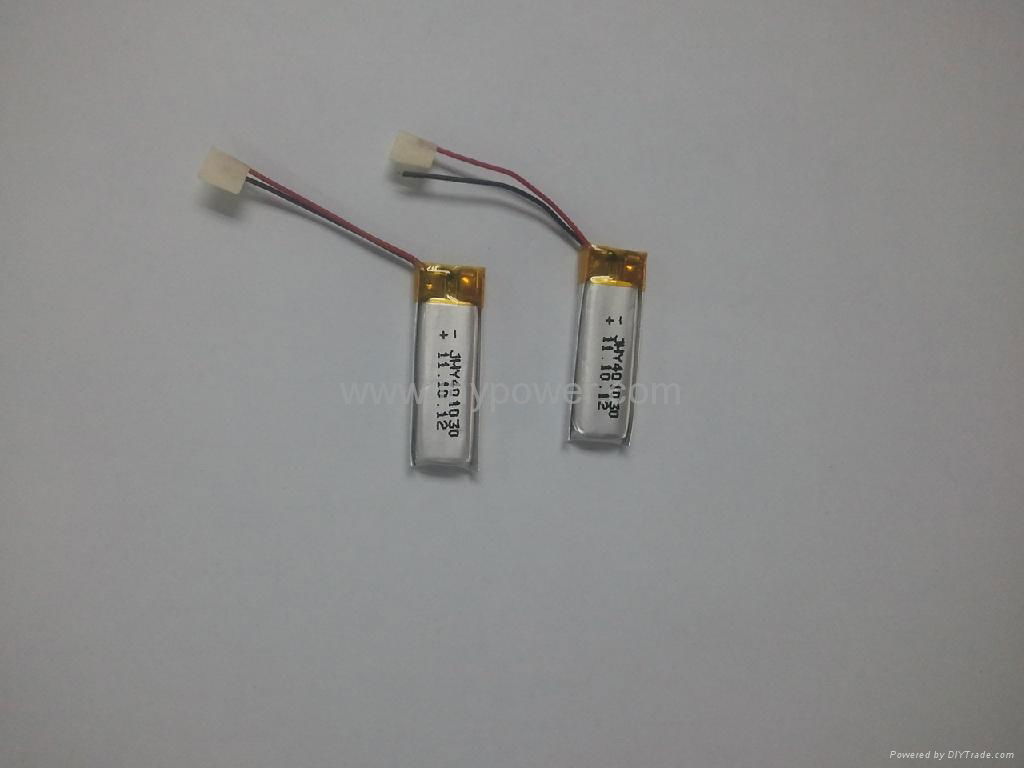 Rechargeable lithium polymer battery 401020 50mah for 3D glasses