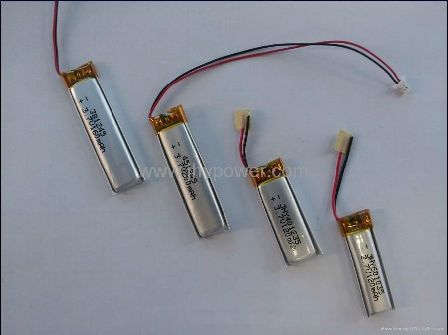 Rechargeable lithium polymer battery 401020 50mah for 3D glasses 4